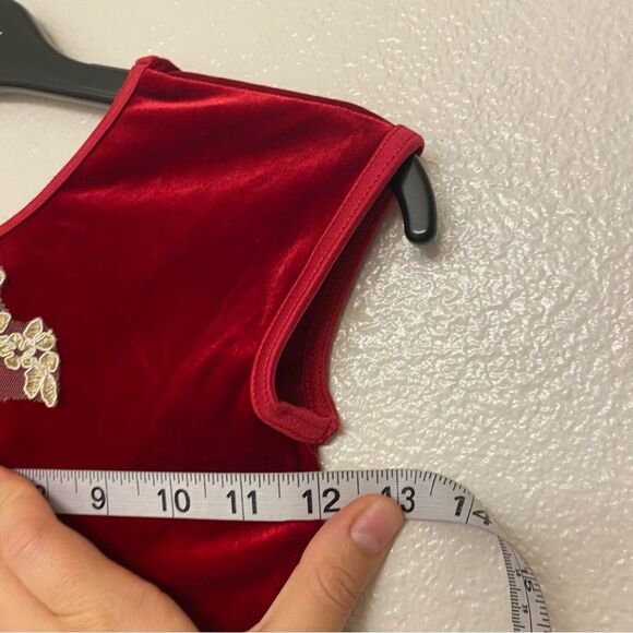 Weissman Dance costume Red tutu velvet ballet dress leotard 15371 IC- child 7/8 - Picture 4 of 8
